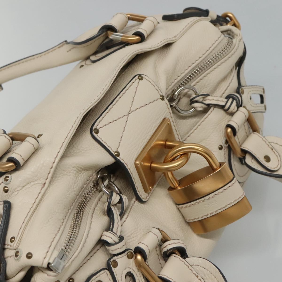 Chloé Paddington White Leather Handbag (Pre-Owned)