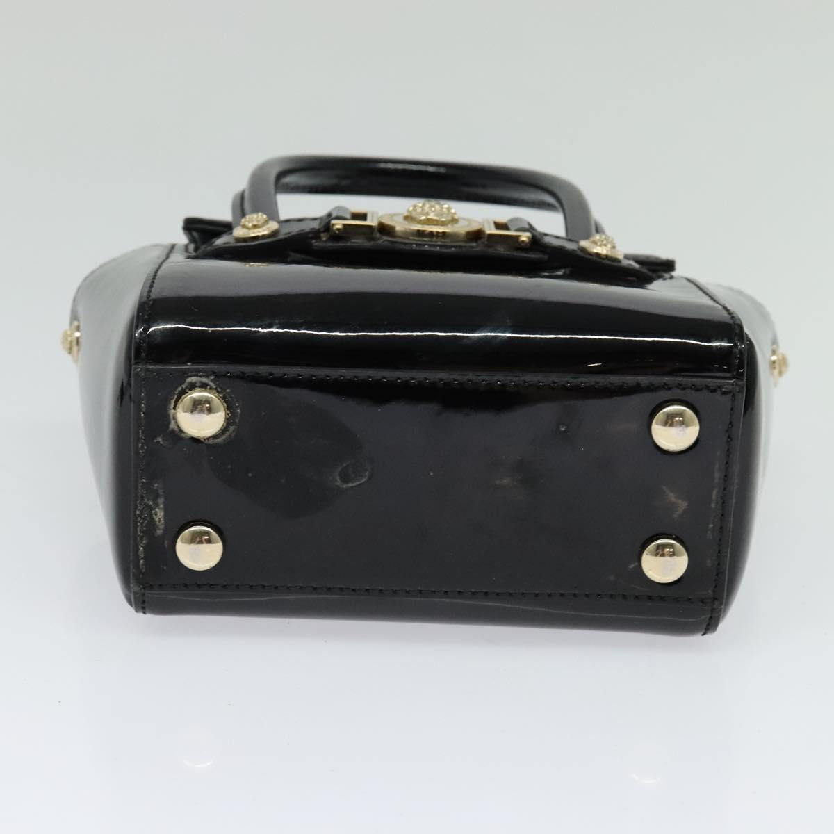 Versace Black Patent Leather Handbag (Pre-Owned)