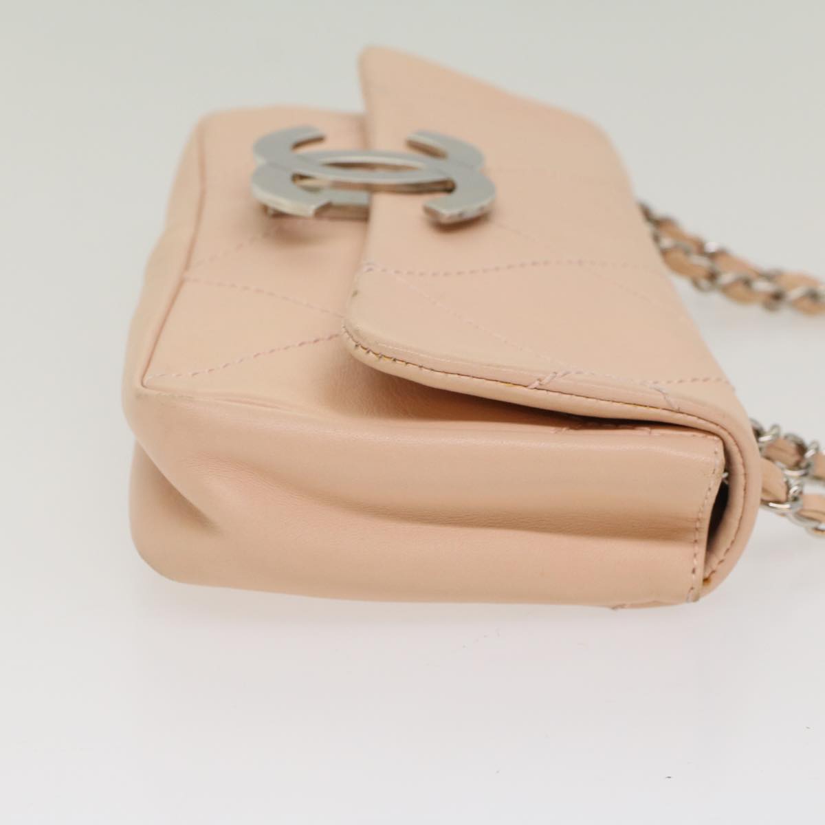 Chanel Cc Pink Leather Shoulder Bag (Pre-Owned)