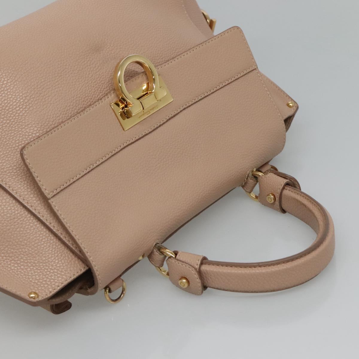 Salvatore Ferragamo Sofia Pink Leather Handbag (Pre-Owned)