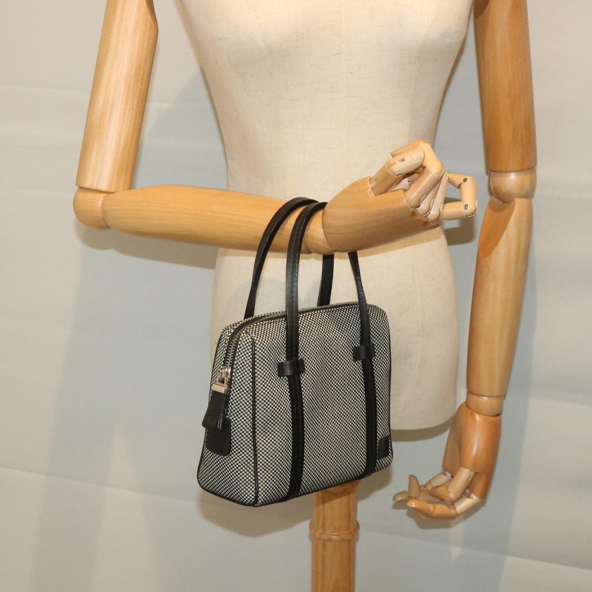 Bally Grey Canvas Handbag (Pre-Owned)