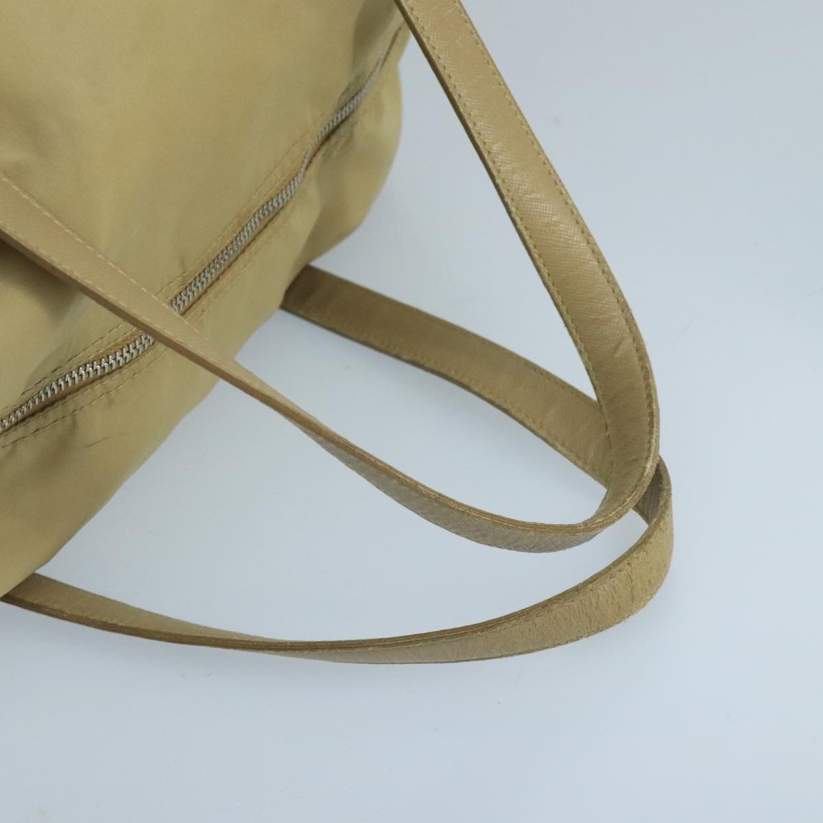 Prada Re-Nylon Beige Synthetic Handbag (Pre-Owned)