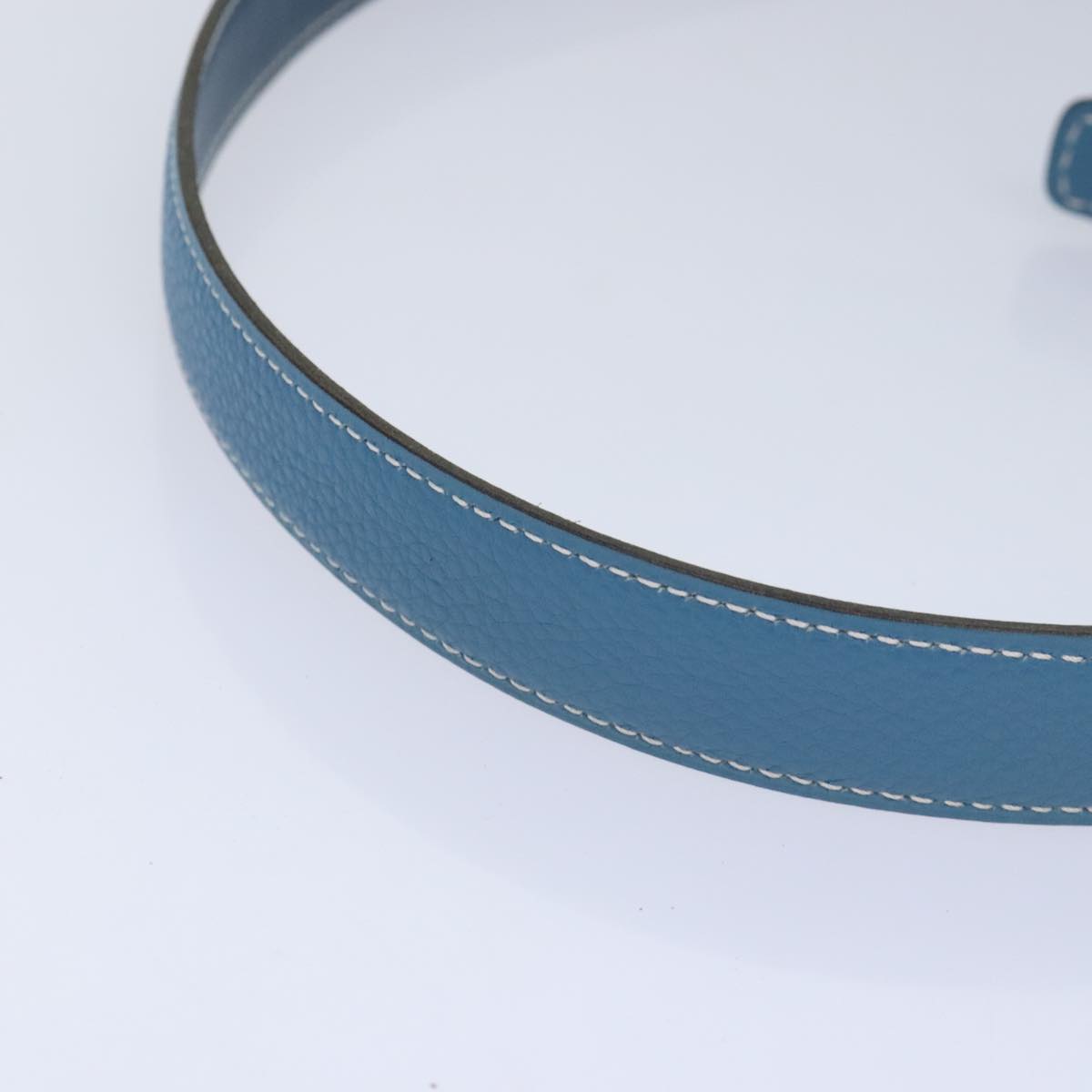 Hermès Constance Blue Leather Belt (Pre-Owned)