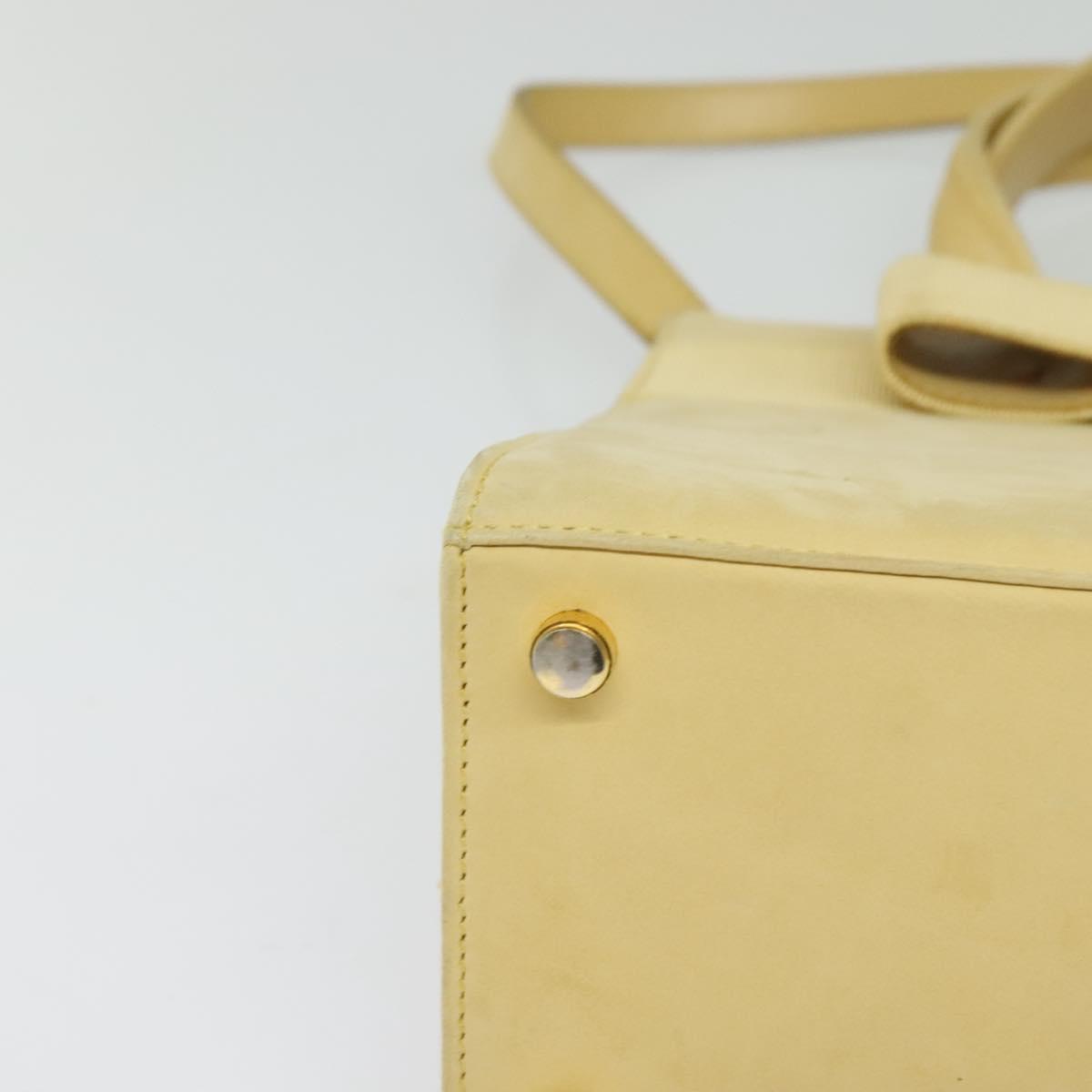 Salvatore Ferragamo Vara Beige Suede Handbag (Pre-Owned)