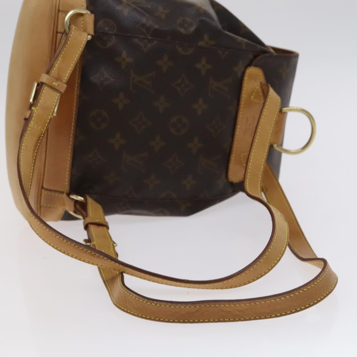 Louis Vuitton Montsouris Mm Brown Canvas Backpack Bag (Pre-Owned)
