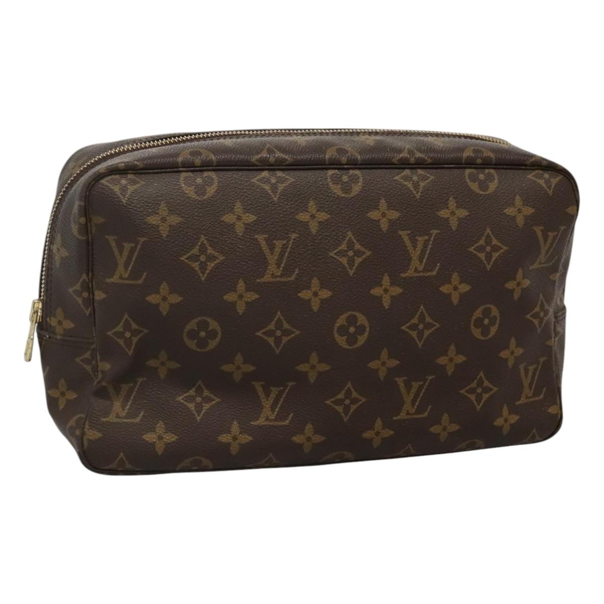 Louis Vuitton Trousse Toilette 28 Brown Canvas Clutch Bag (Pre-Owned)