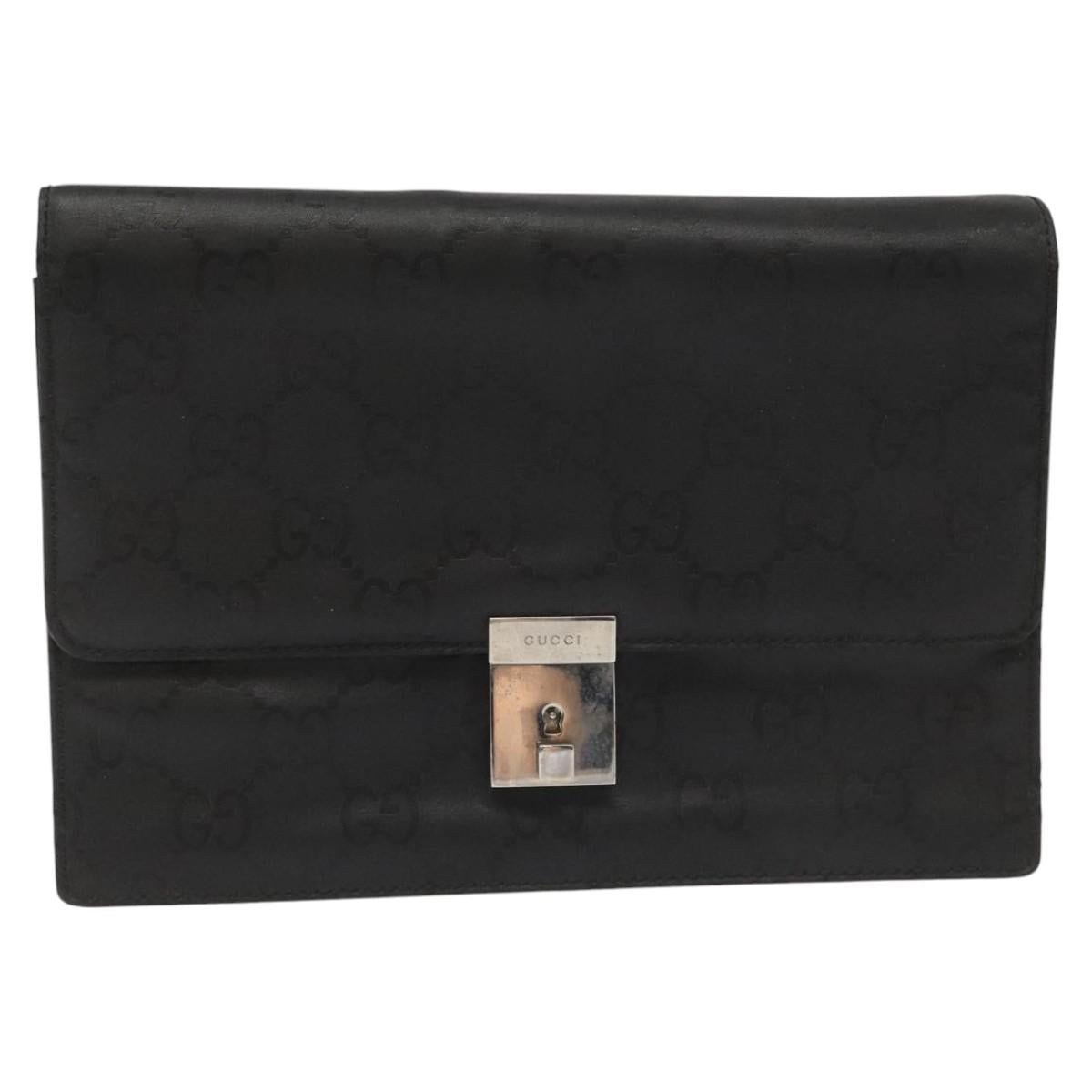 Gucci Gg Canvas Black Canvas Clutch Bag (Pre-Owned)