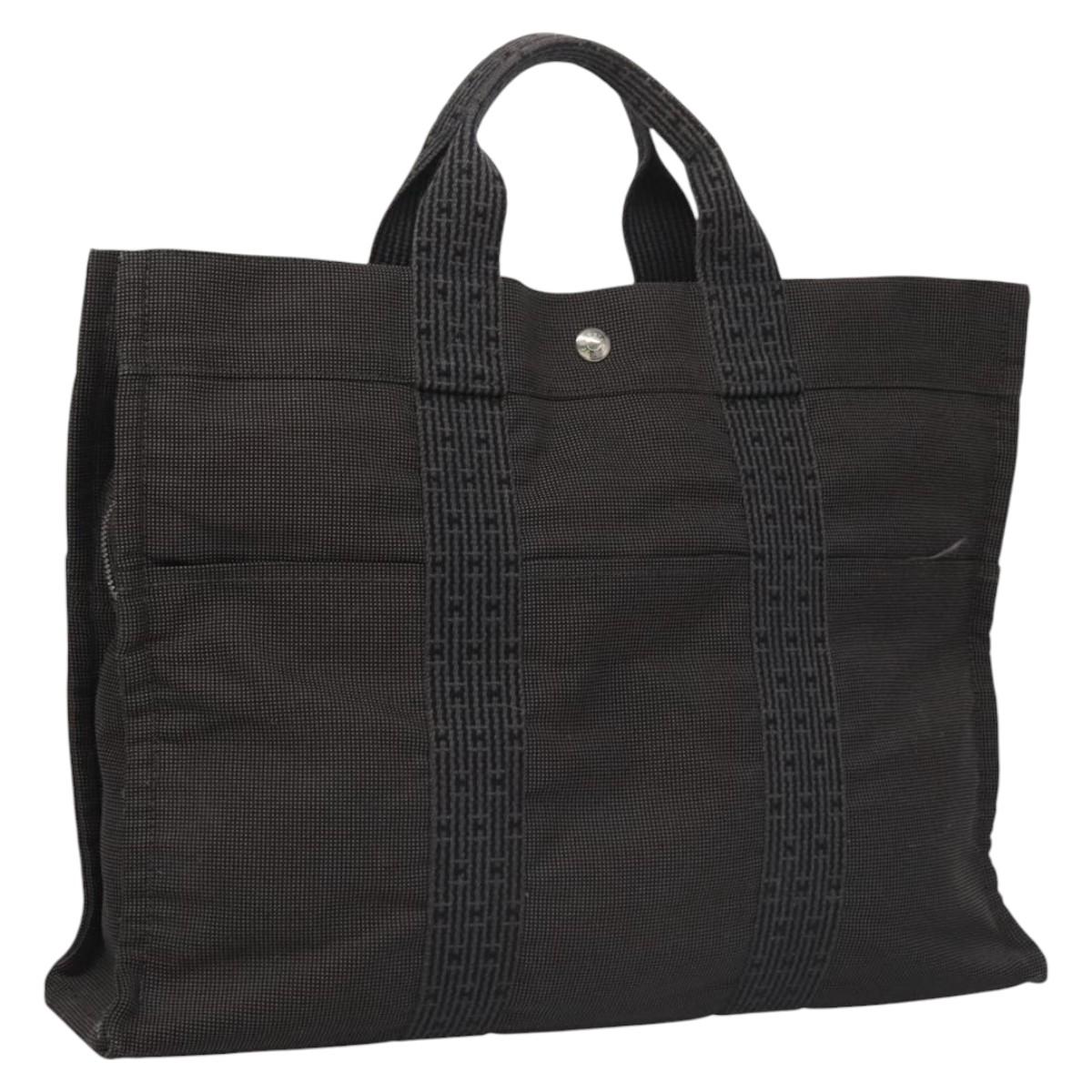 Hermès Herline Grey Canvas Tote Bag (Pre-Owned)