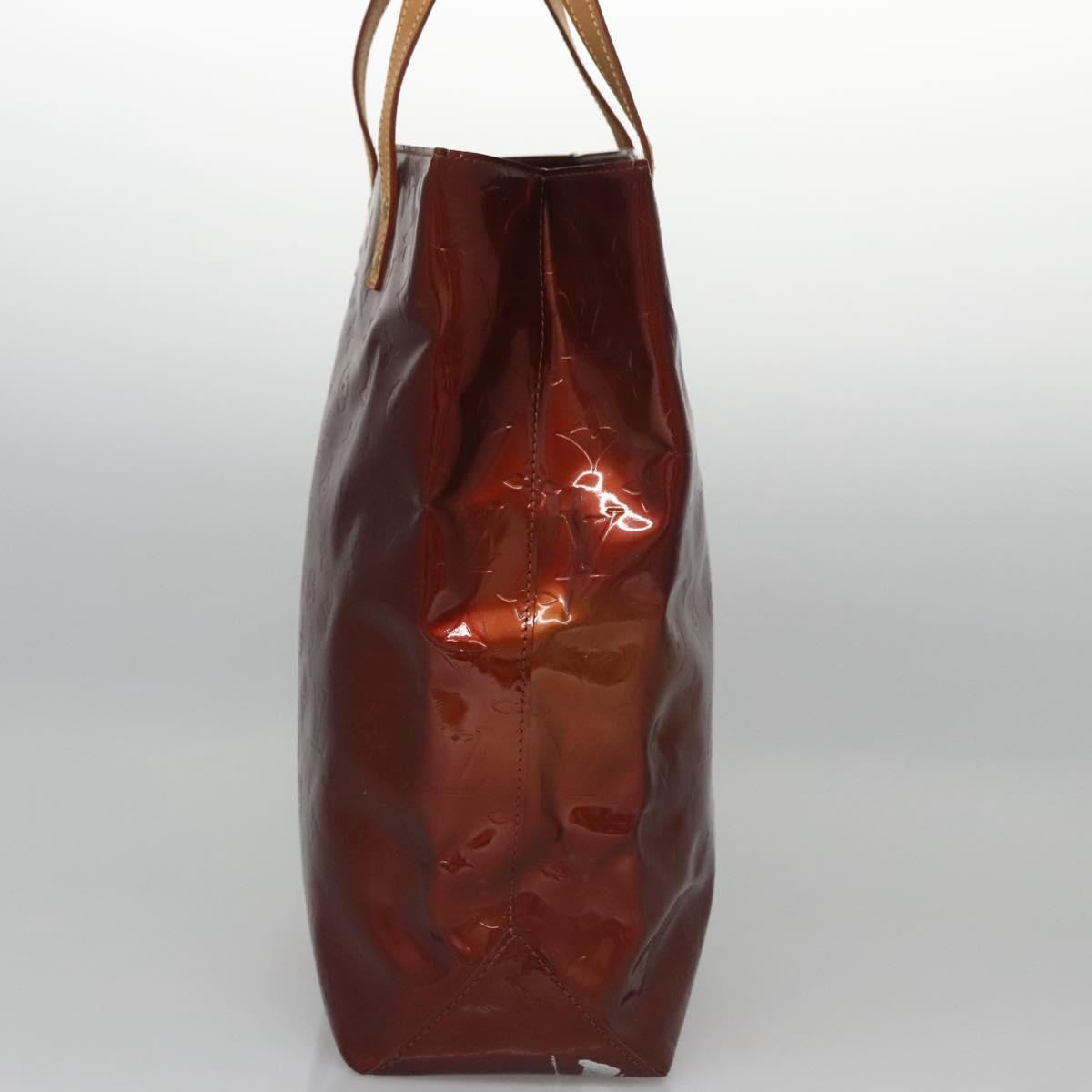 Louis Vuitton Reade Burgundy Patent Leather Handbag (Pre-Owned)
