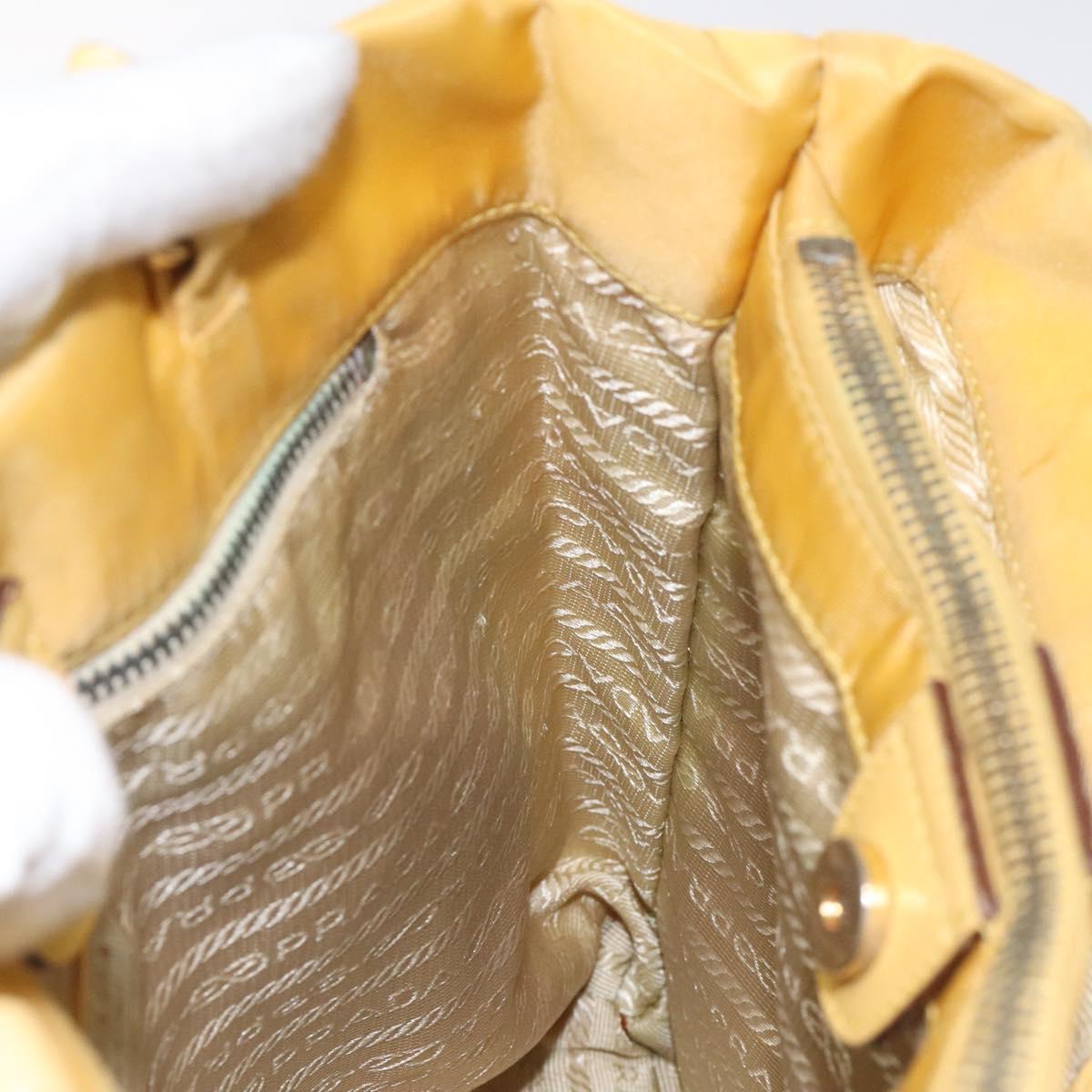 Prada Re-Nylon Yellow Synthetic Tote Bag (Pre-Owned)