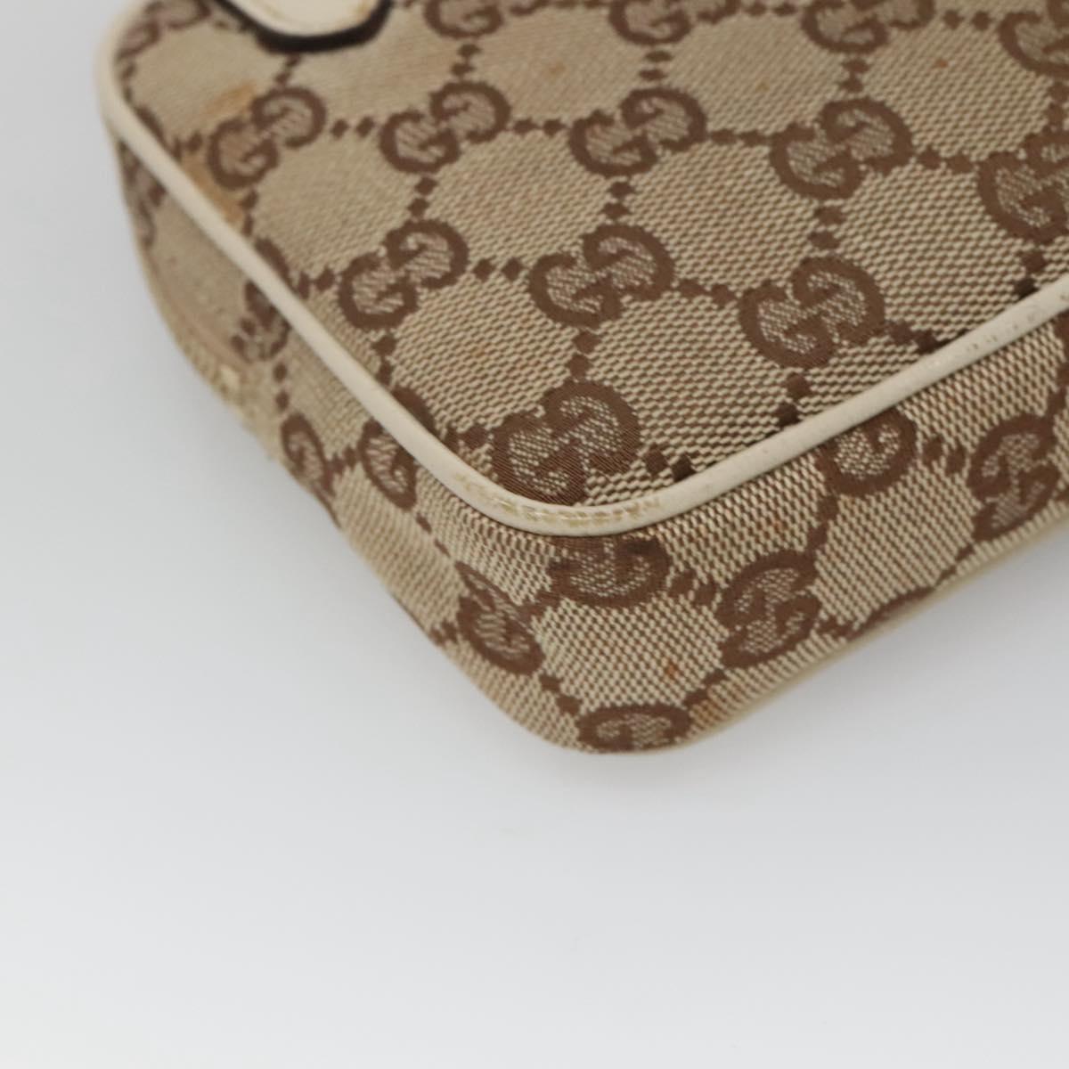 Gucci Gg Canvas Beige Canvas Shoulder Bag (Pre-Owned)