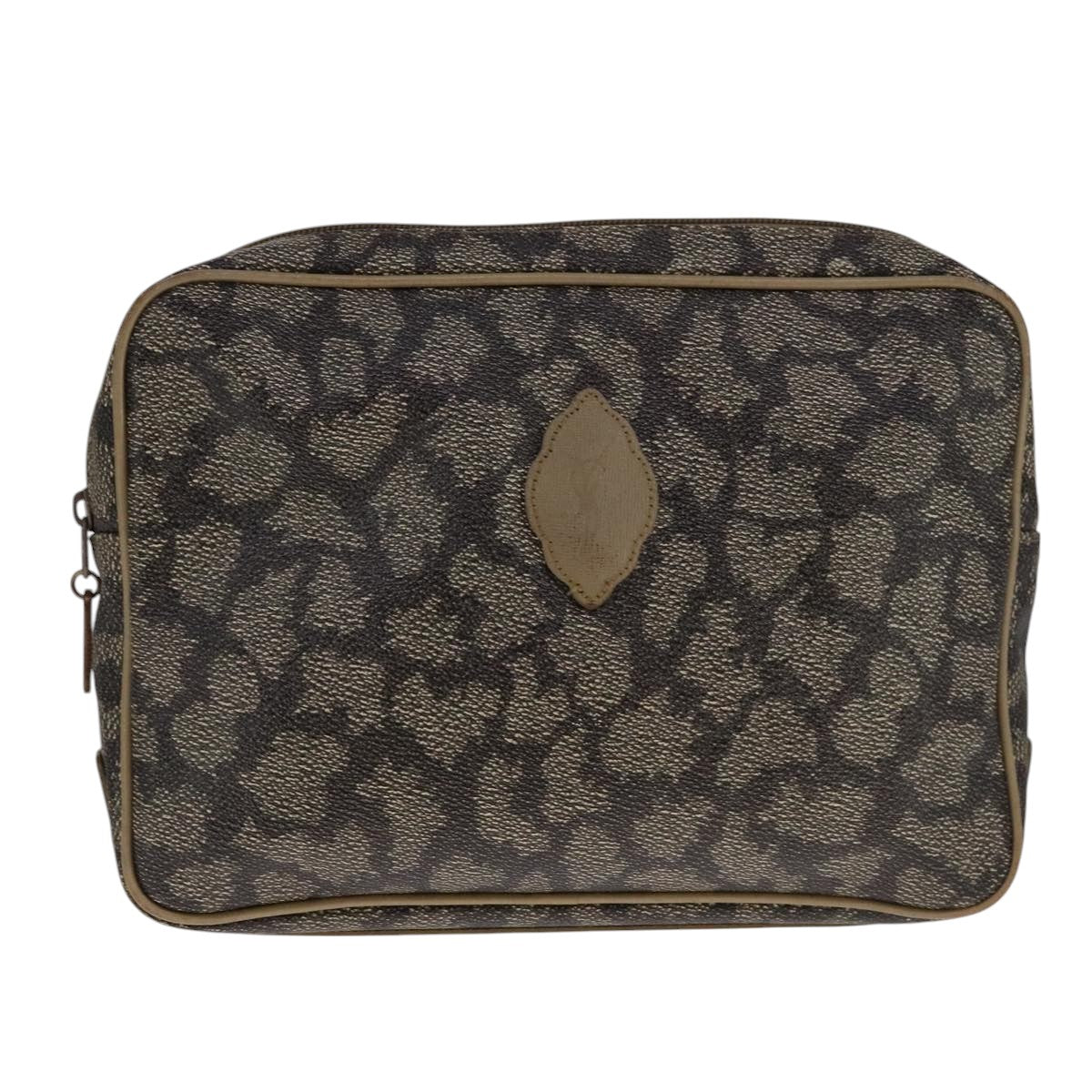 Yves Saint Laurent Grey Canvas Clutch Bag (Pre-Owned)