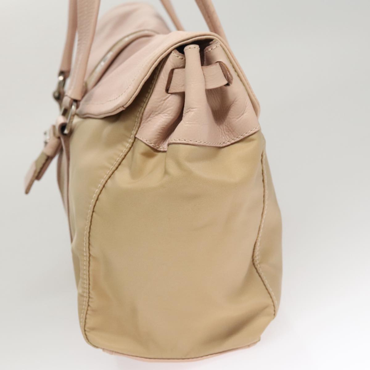 Prada Beige Synthetic Shoulder Bag (Pre-Owned)