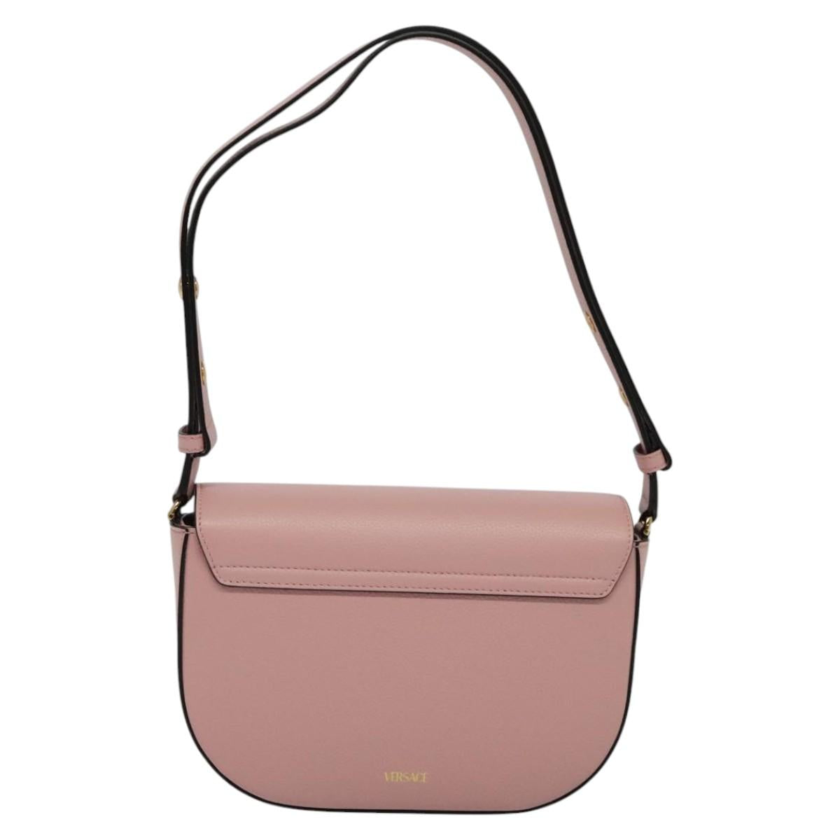 Versace Pink Leather Shoulder Bag (Pre-Owned)