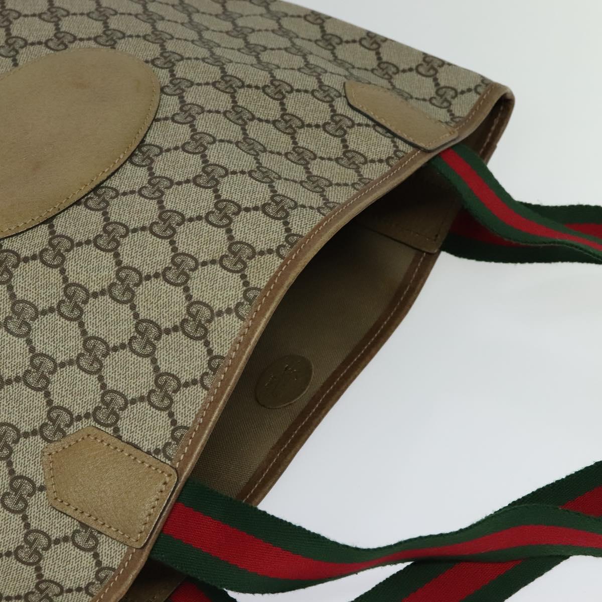 Gucci Sherry Beige Canvas Tote Bag (Pre-Owned)