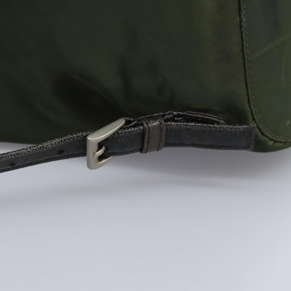 Prada Re-Nylon Khaki Synthetic Backpack Bag (Pre-Owned)