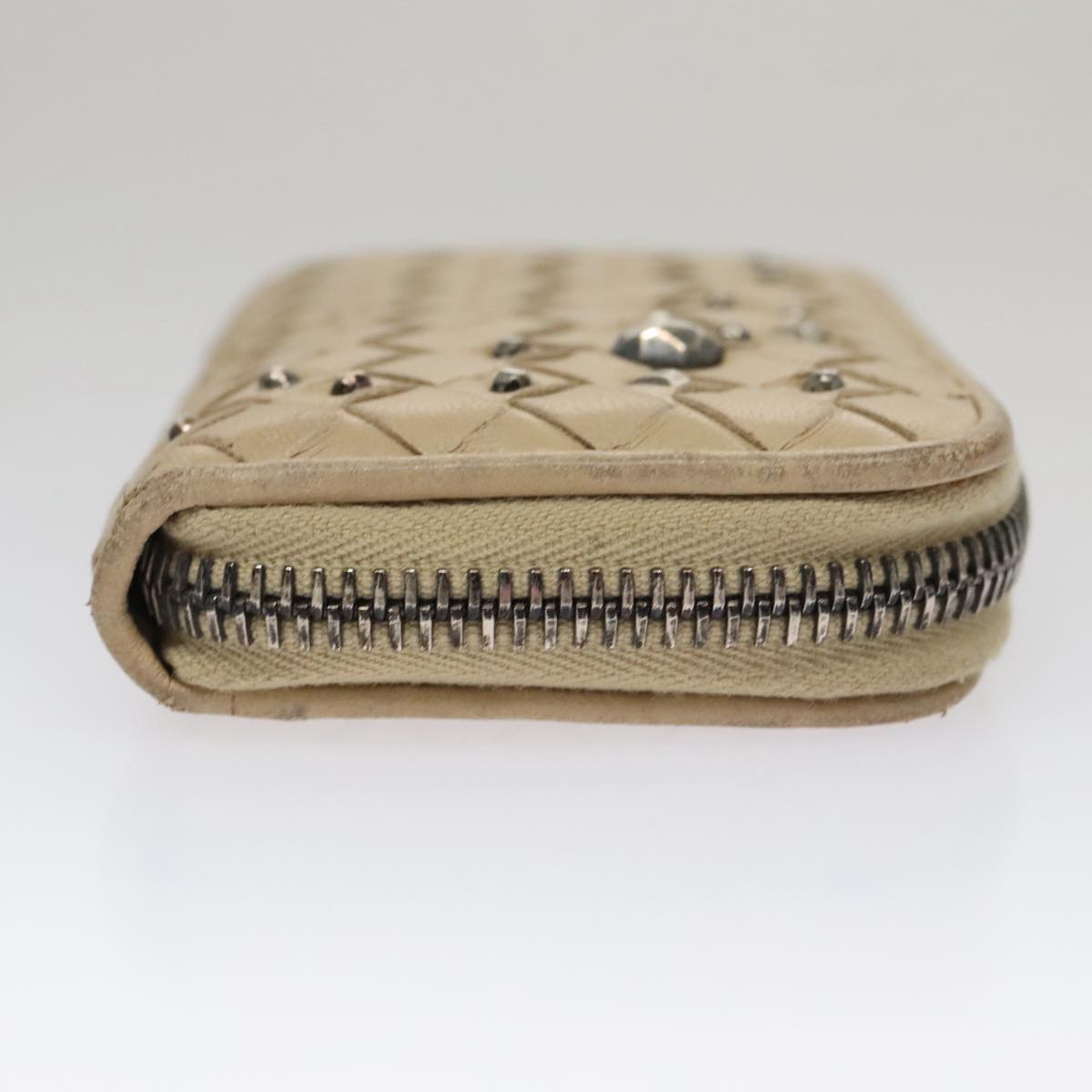 Bottega Veneta Intrecciato Beige Leather Wallet (Pre-Owned)