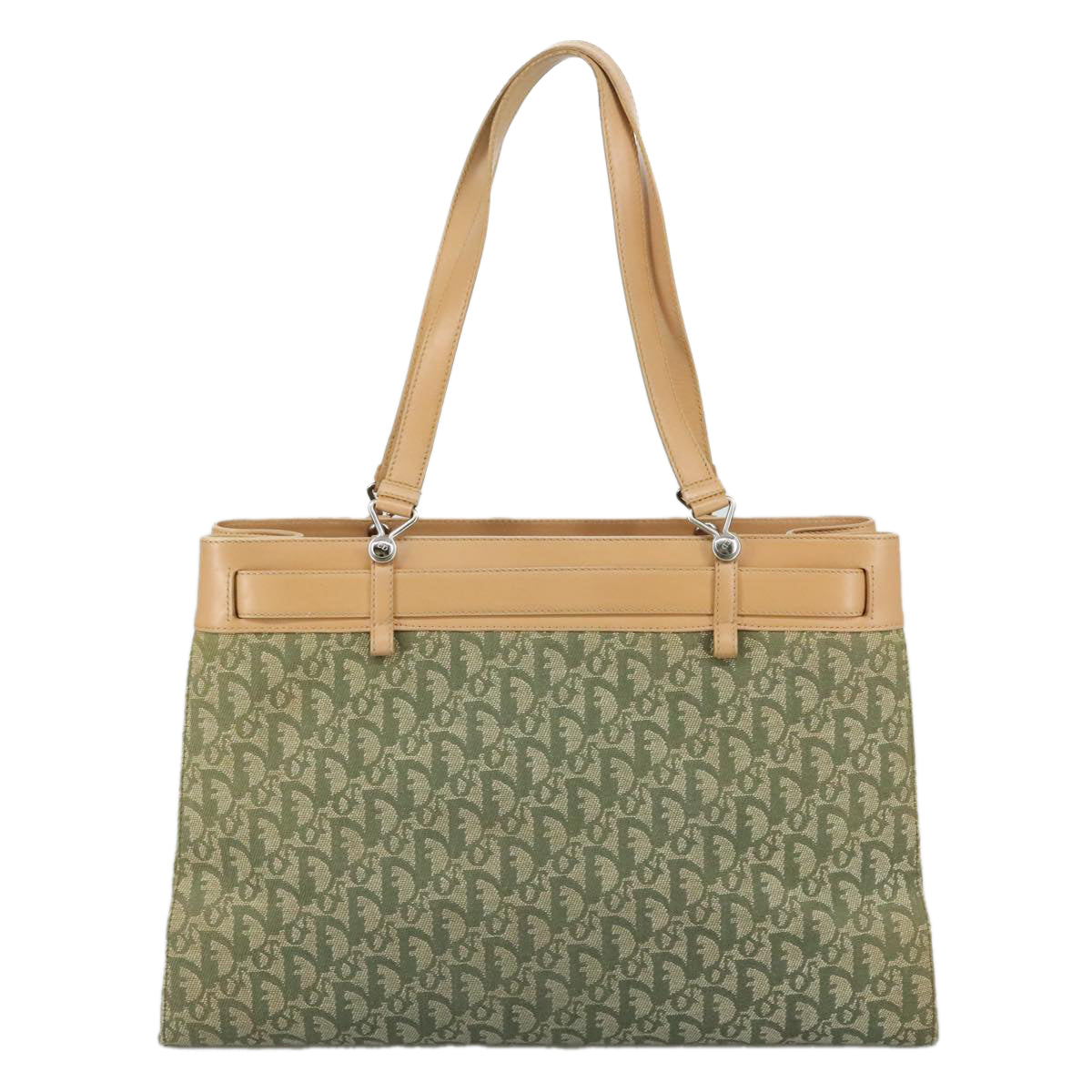 Dior Trotter Khaki Canvas Tote Bag (Pre-Owned)