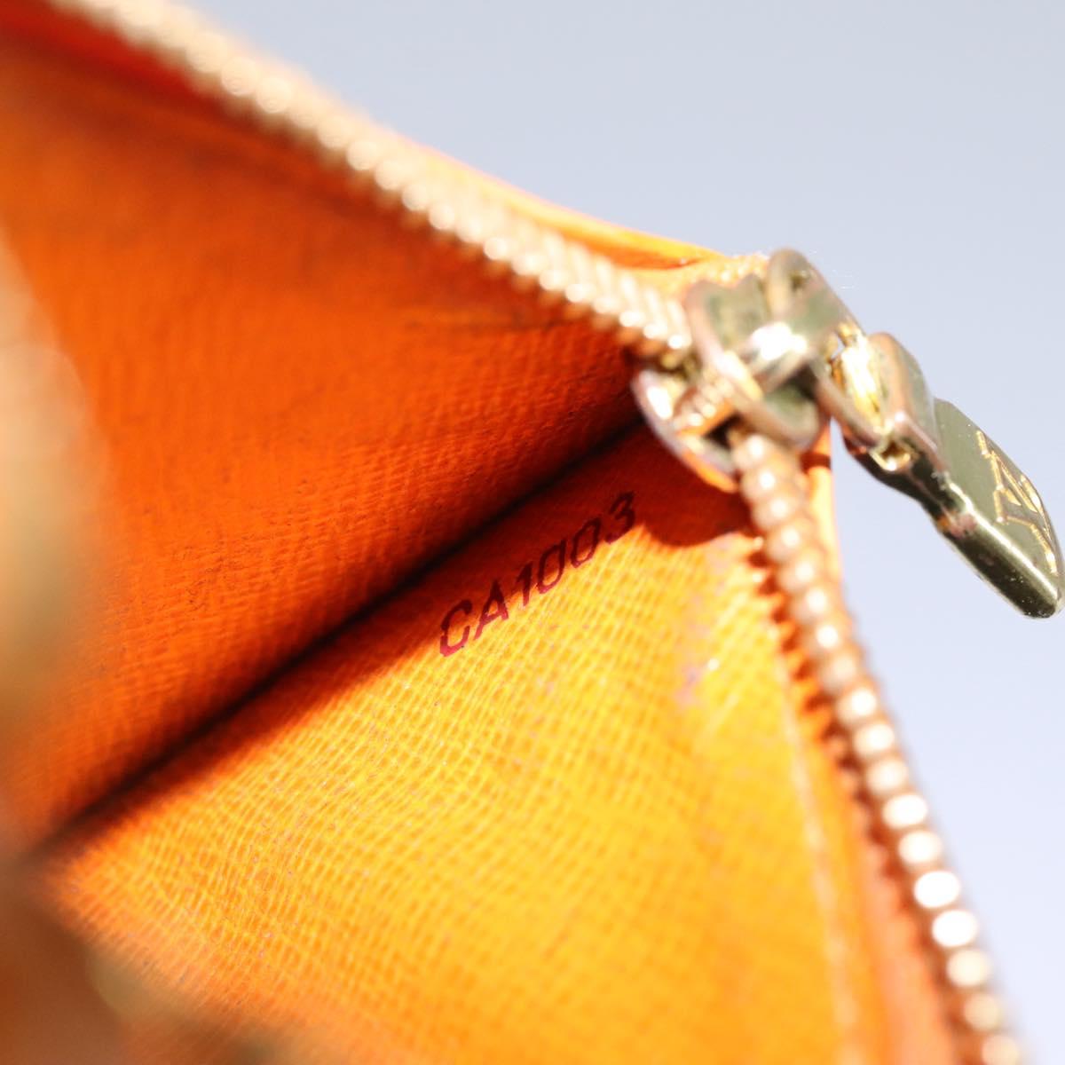 Louis Vuitton Pochette Clés Orange Leather Wallet (Pre-Owned)