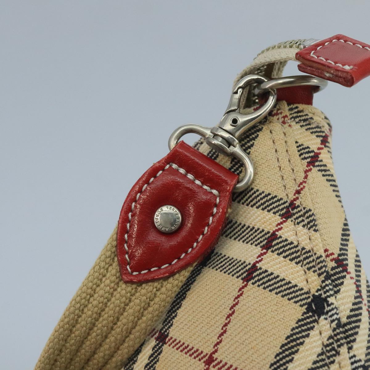Burberry Nova Check Beige Canvas Shoulder Bag (Pre-Owned)