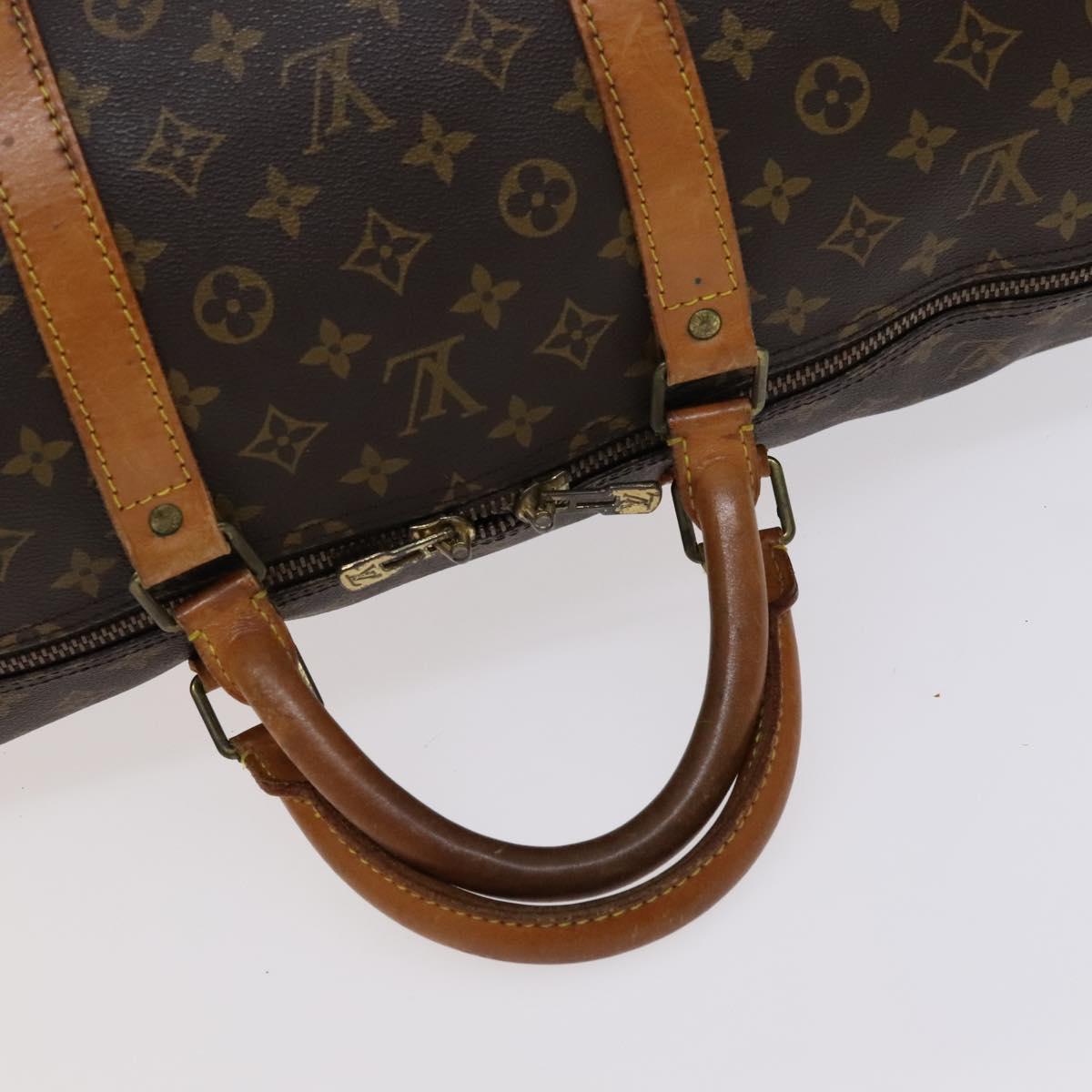 Louis Vuitton Keepall Bandoulière 60 Brown Canvas Travel Bag (Pre-Owned)