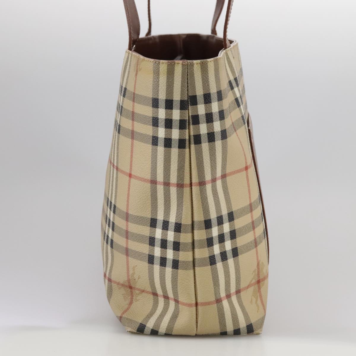 Burberry Nova Check Beige Canvas Tote Bag (Pre-Owned)