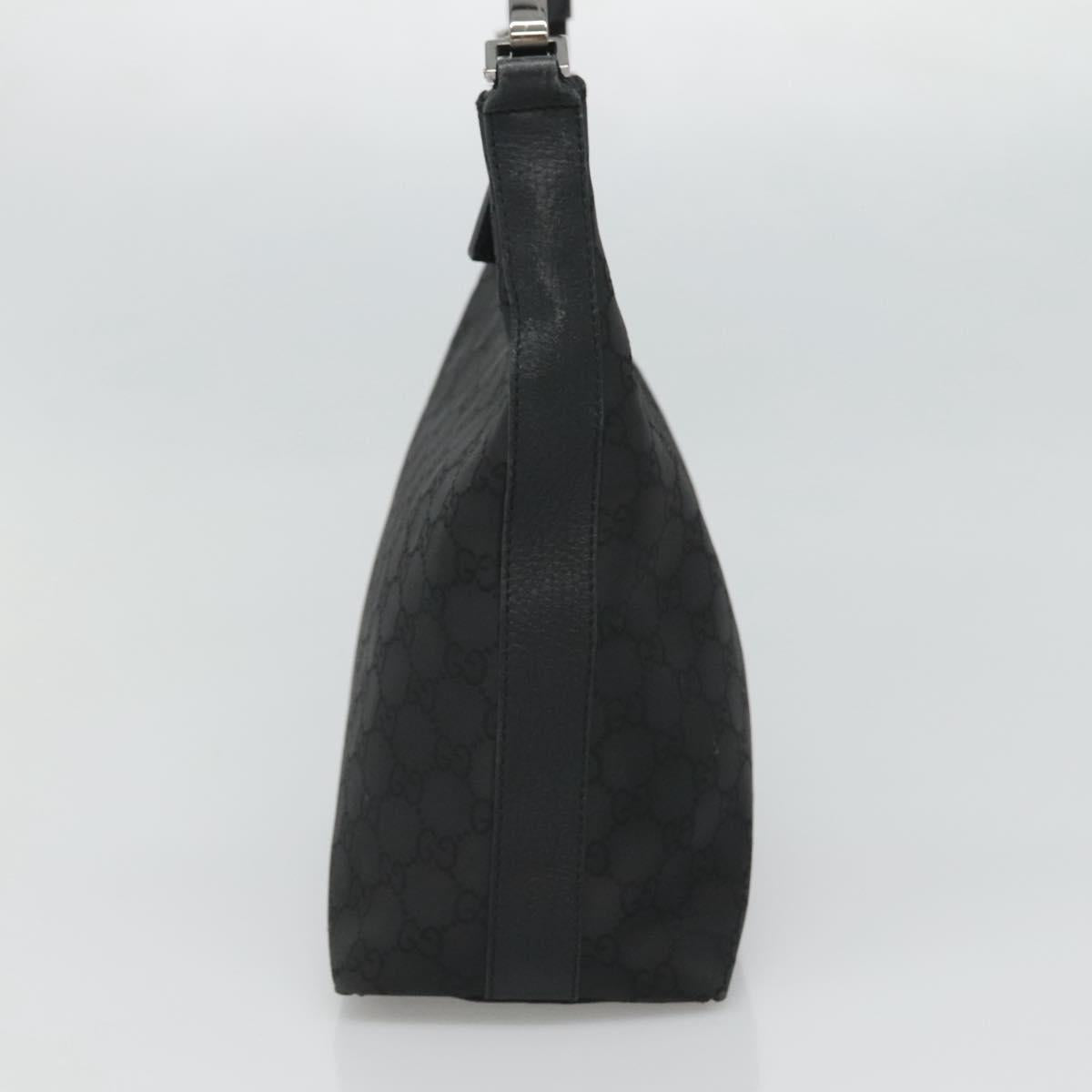 Gucci Jackie Black Canvas Shoulder Bag (Pre-Owned)