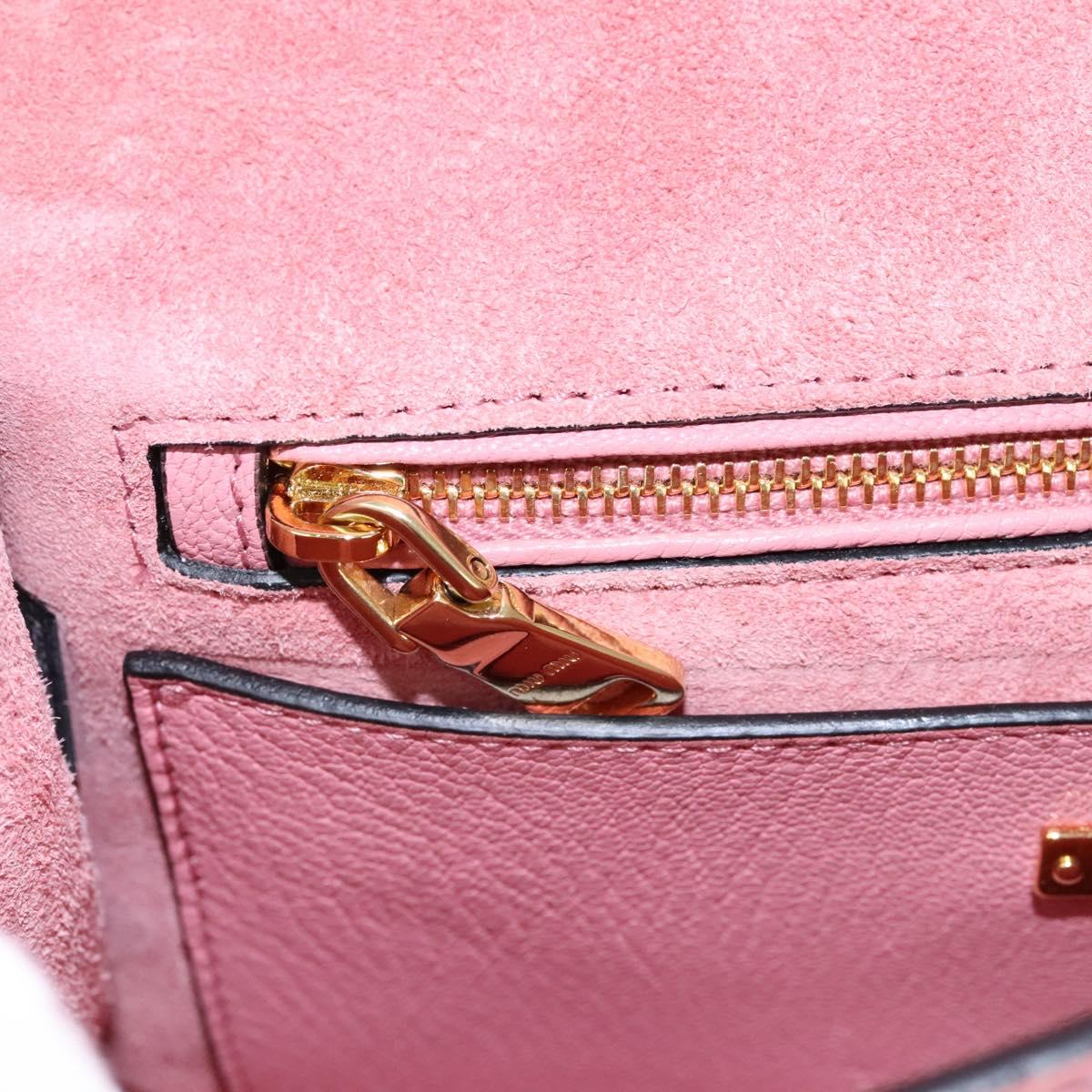 Miu Miu Madras Pink Leather Shoulder Bag (Pre-Owned)