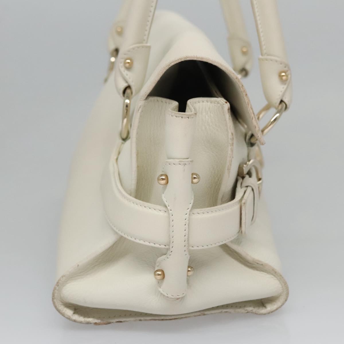 Salvatore Ferragamo Gancini Beige Leather Shoulder Bag (Pre-Owned)