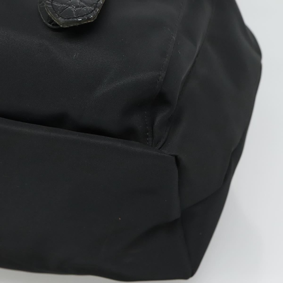 Versace Gianni Black Synthetic Backpack Bag (Pre-Owned)