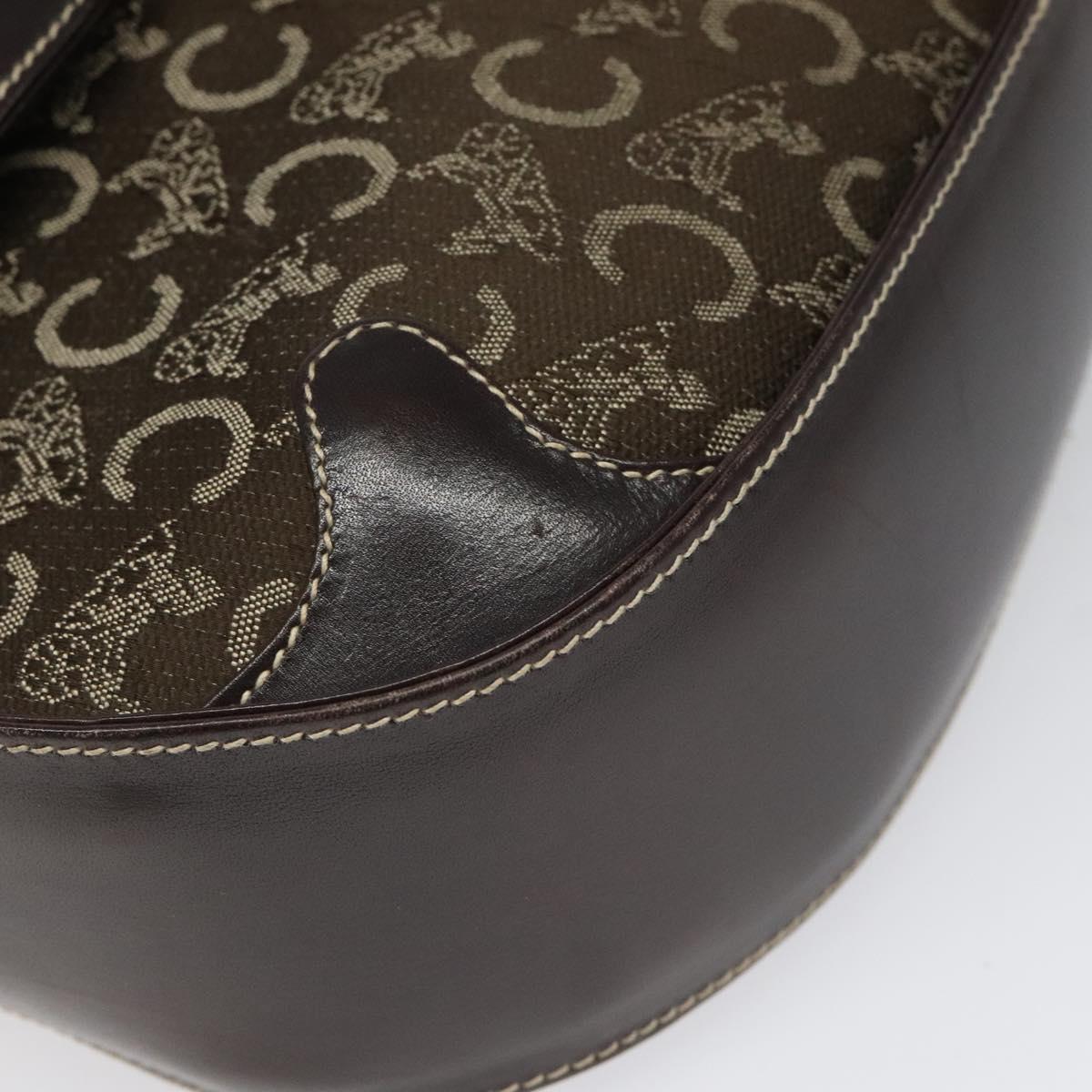 Céline Sulky Brown Canvas Shoulder Bag (Pre-Owned)