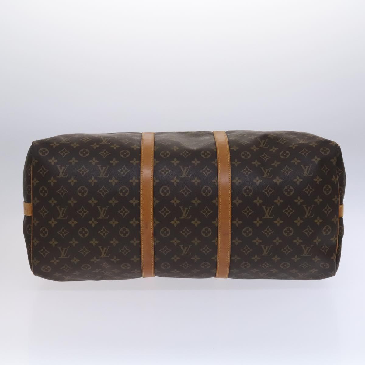 Louis Vuitton Keepall Bandoulière 60 Brown Canvas Travel Bag (Pre-Owned)