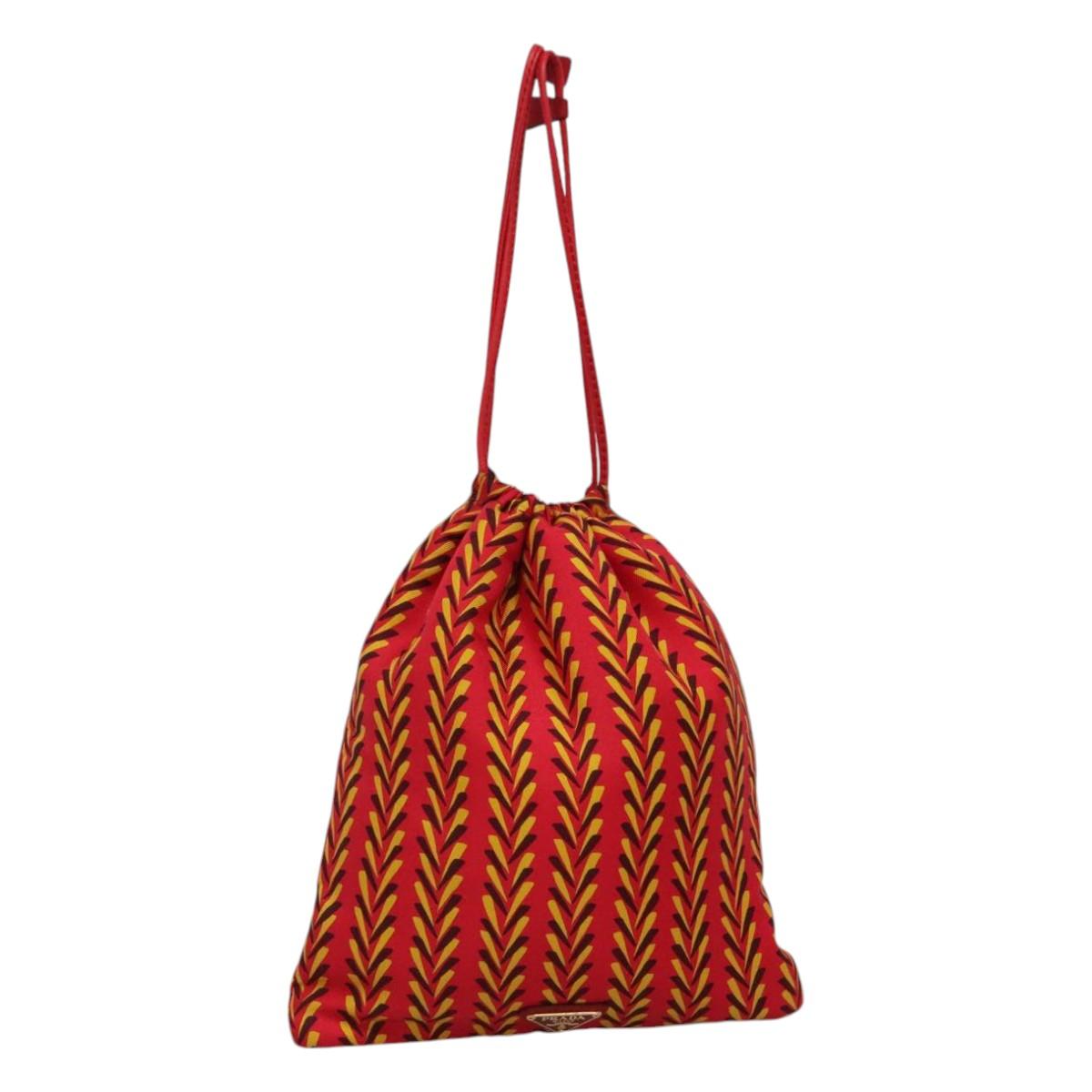 Prada Tessuto Red Silk Shoulder Bag (Pre-Owned)