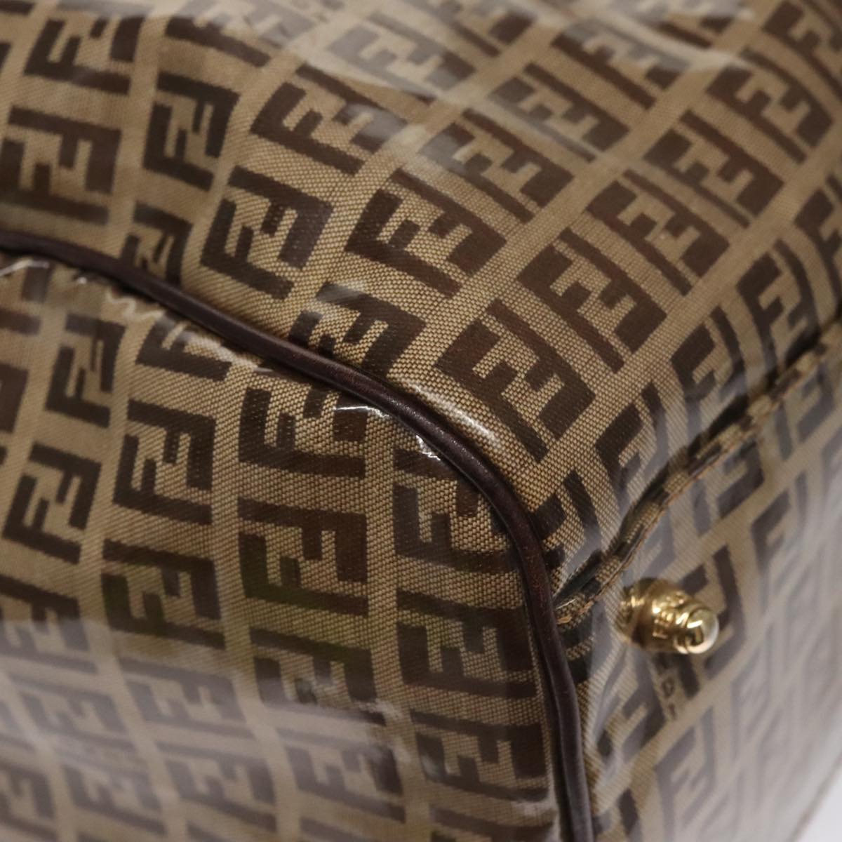 Fendi Zucchino Brown Canvas Travel Bag (Pre-Owned)