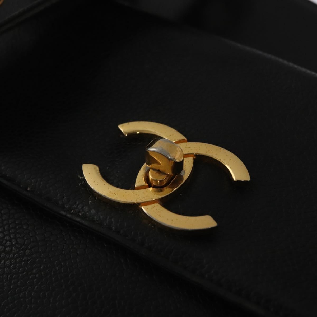 Chanel Cc Totebag Black Leather Tote Bag (Pre-Owned)