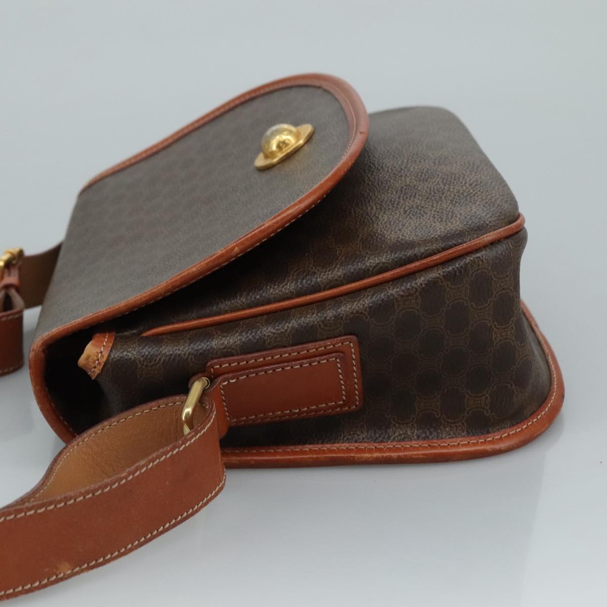 Céline Macadam Brown Canvas Shoulder Bag (Pre-Owned)