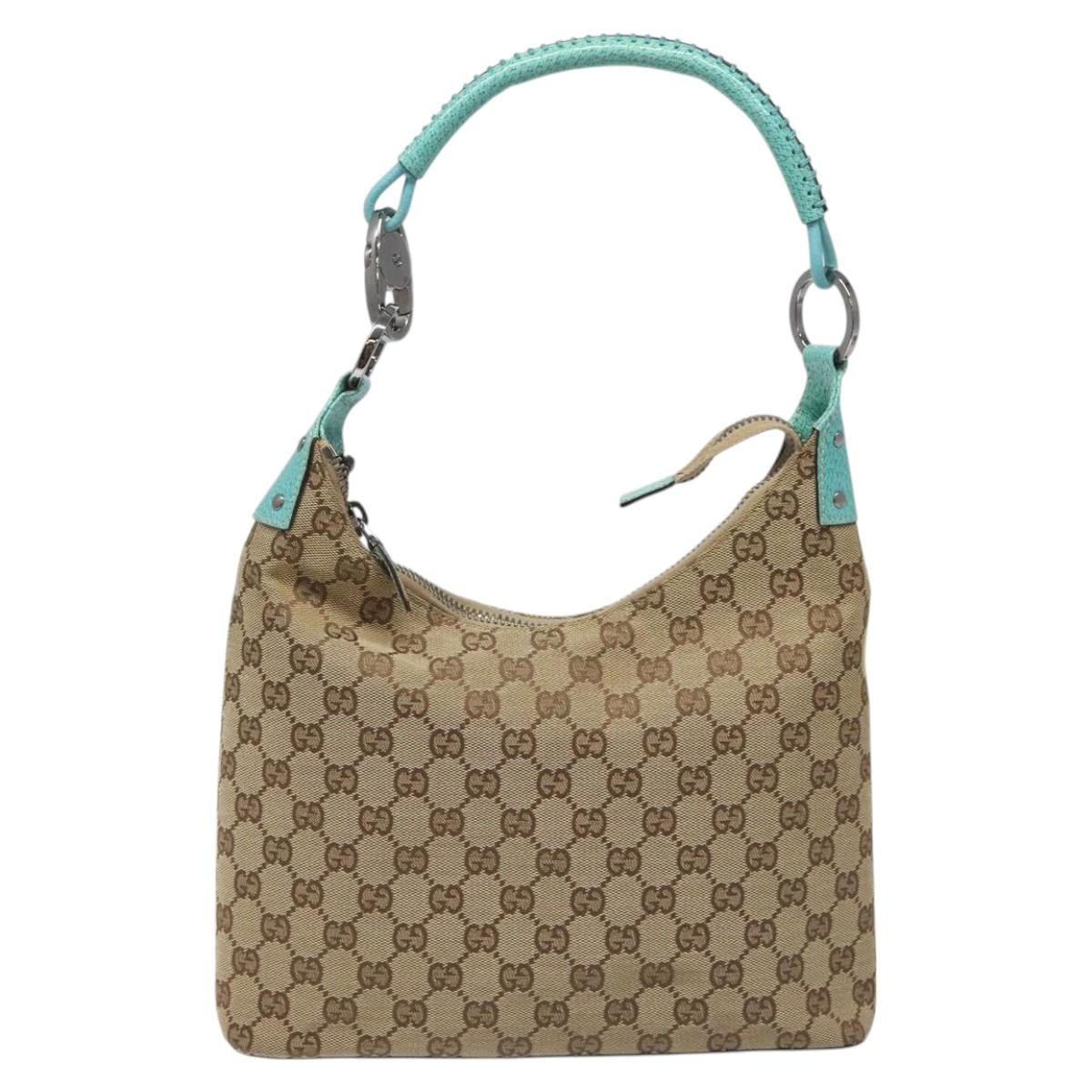 Gucci Beige Canvas Shoulder Bag (Pre-Owned)
