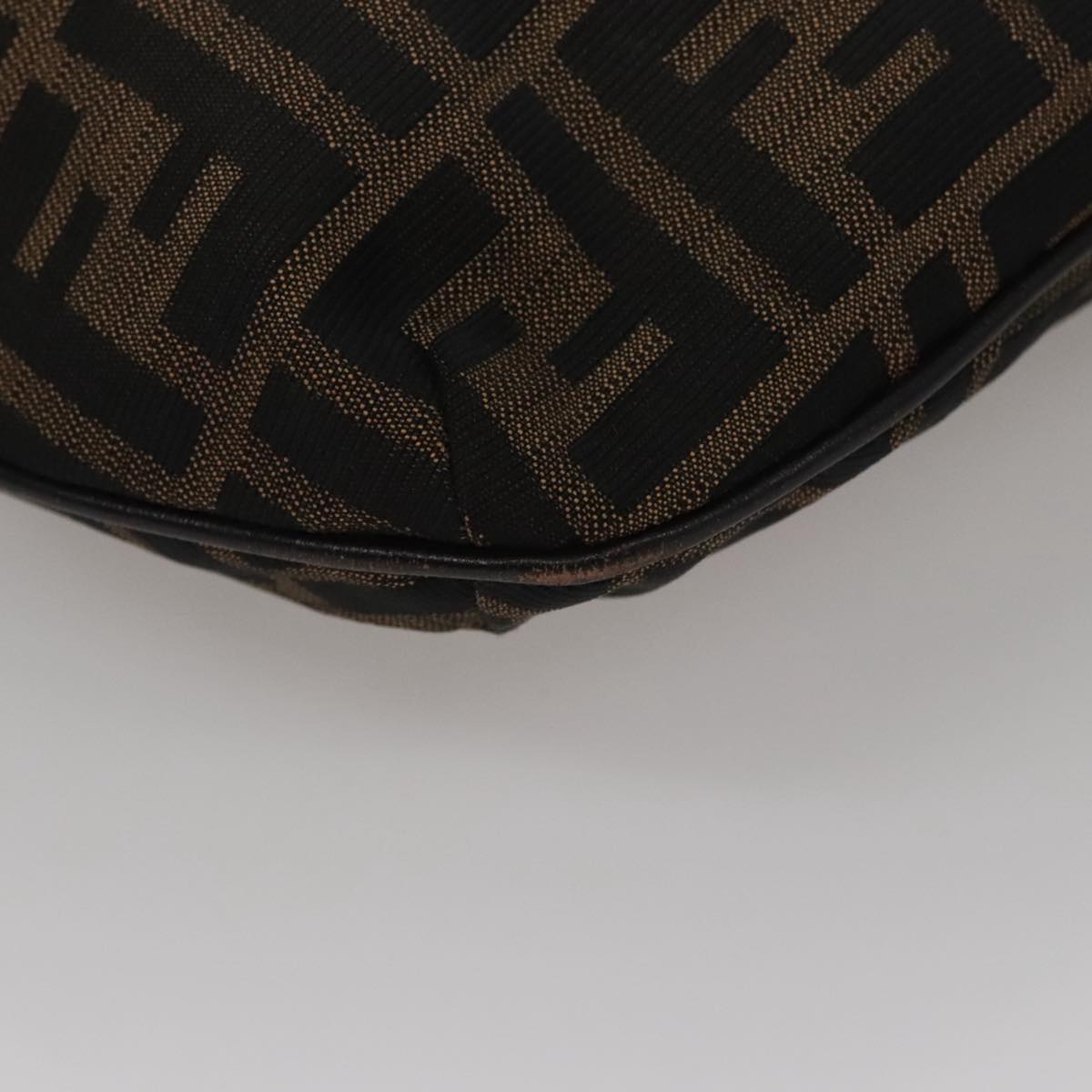 Fendi Zucca Brown Canvas Shoulder Bag (Pre-Owned)