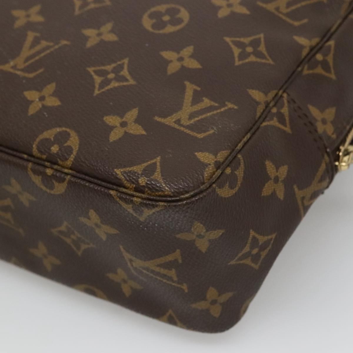 Louis Vuitton Trousse Toilette 28 Brown Canvas Clutch Bag (Pre-Owned)