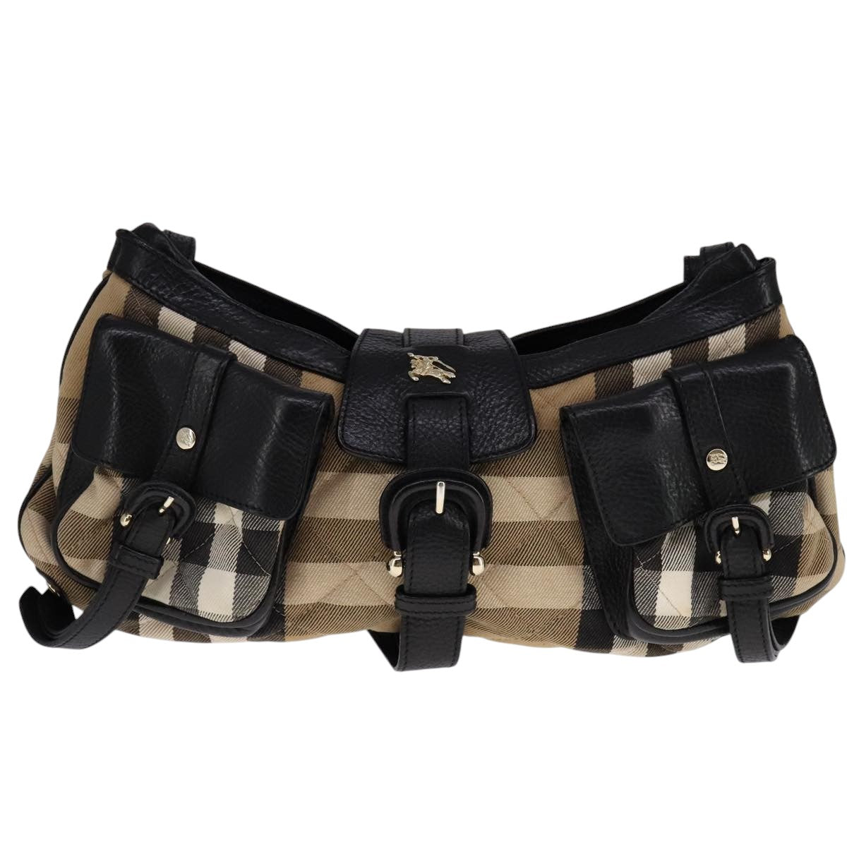 Burberry House Check Multicolour Canvas Shoulder Bag (Pre-Owned)