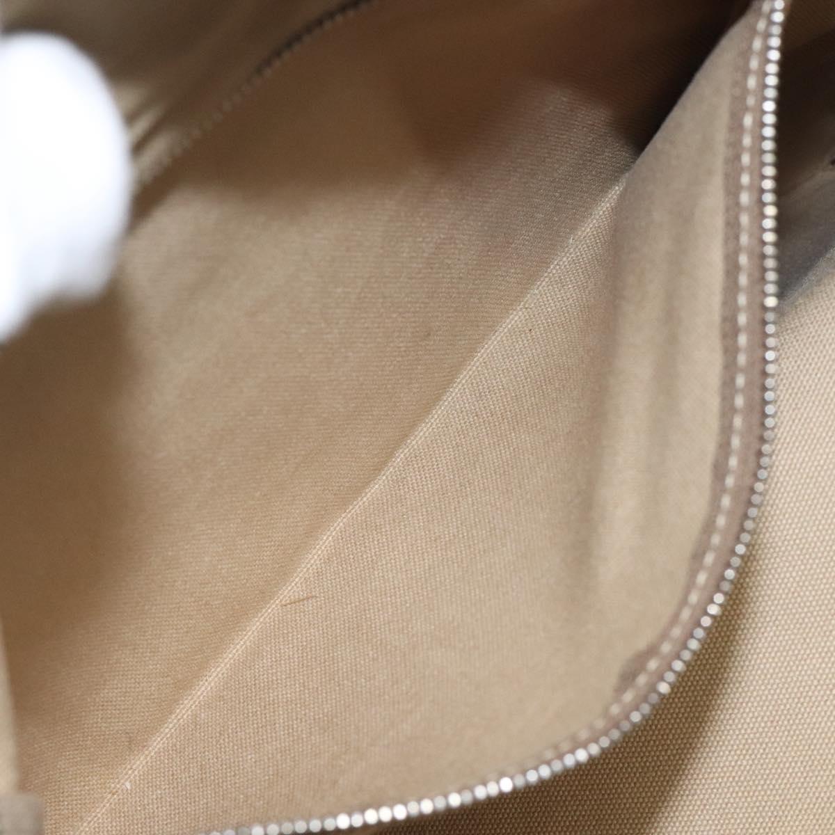 Prada Triangle Logo Beige Canvas Tote Bag (Pre-Owned)