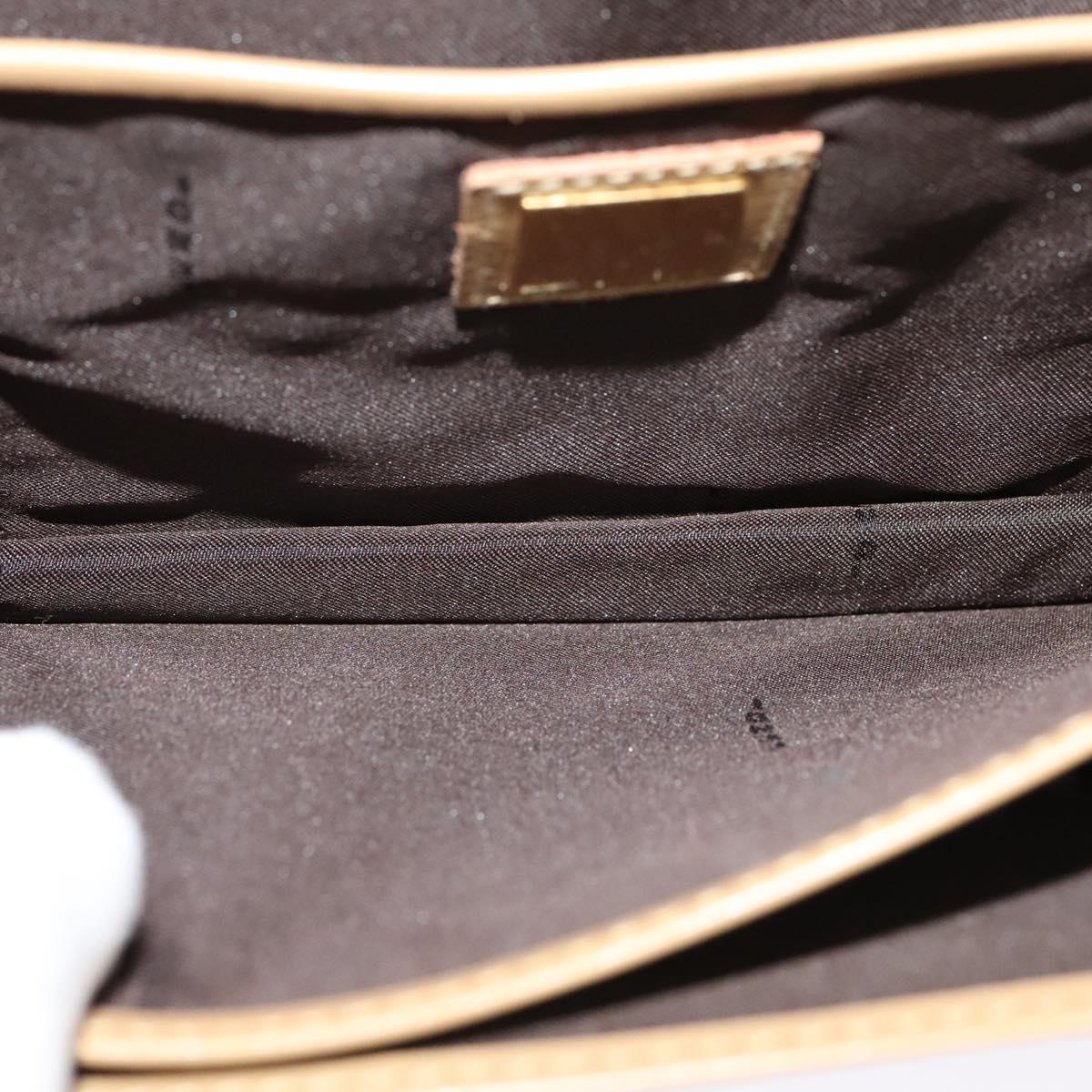 Fendi Gold Leather Shoulder Bag (Pre-Owned)