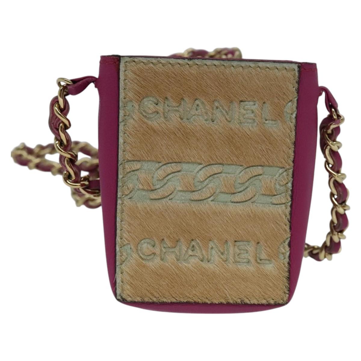 Chanel Cc Beige Faux Fur Clutch Bag (Pre-Owned)