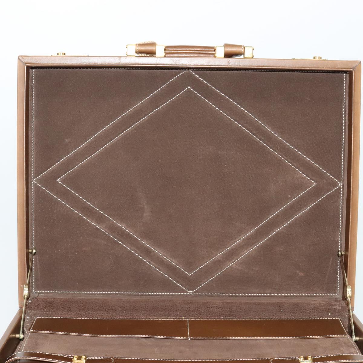 Loewe Anagram Beige Leather Briefcase Bag (Pre-Owned)