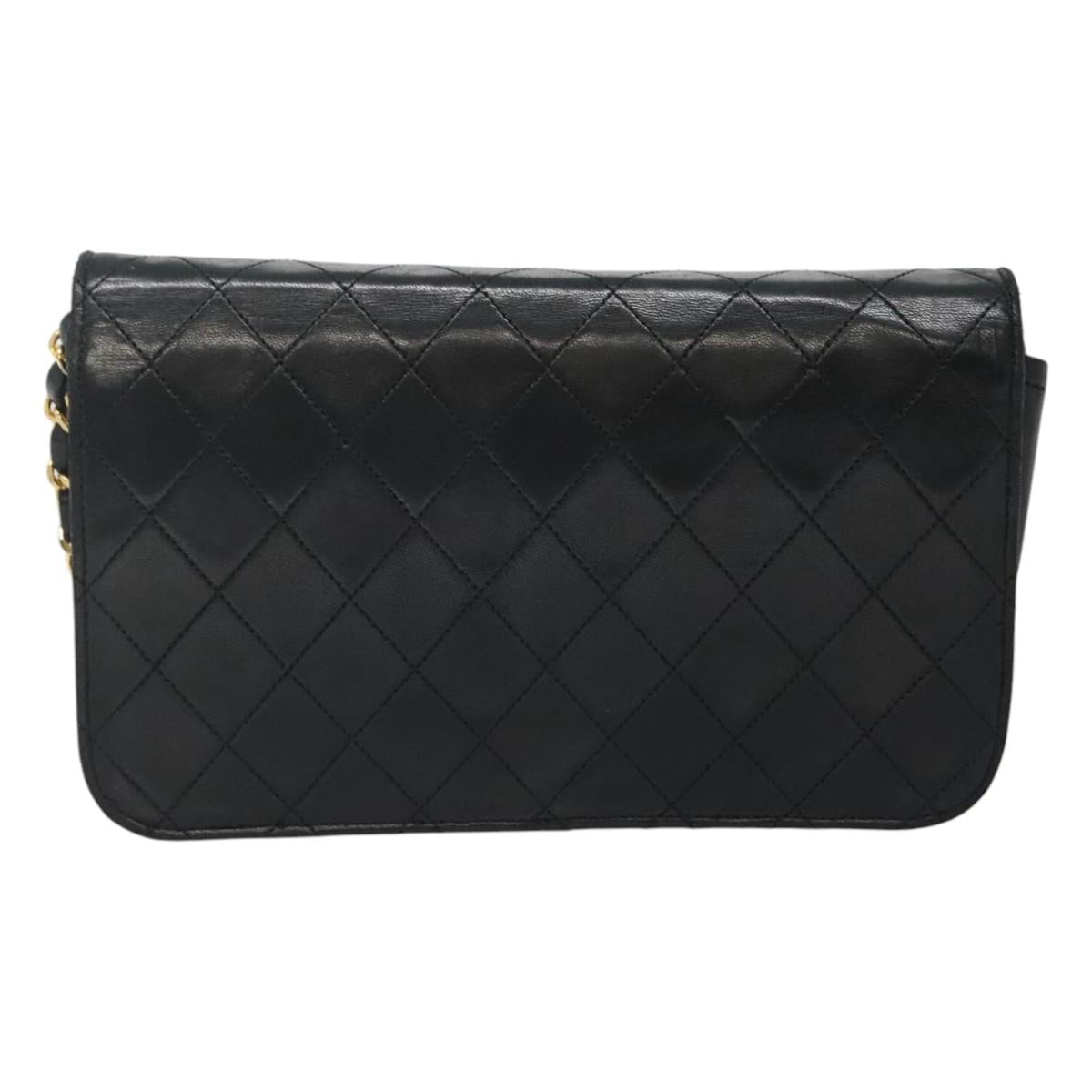 Chanel Wallet On Chain Black Leather Shoulder Bag (Pre-Owned)