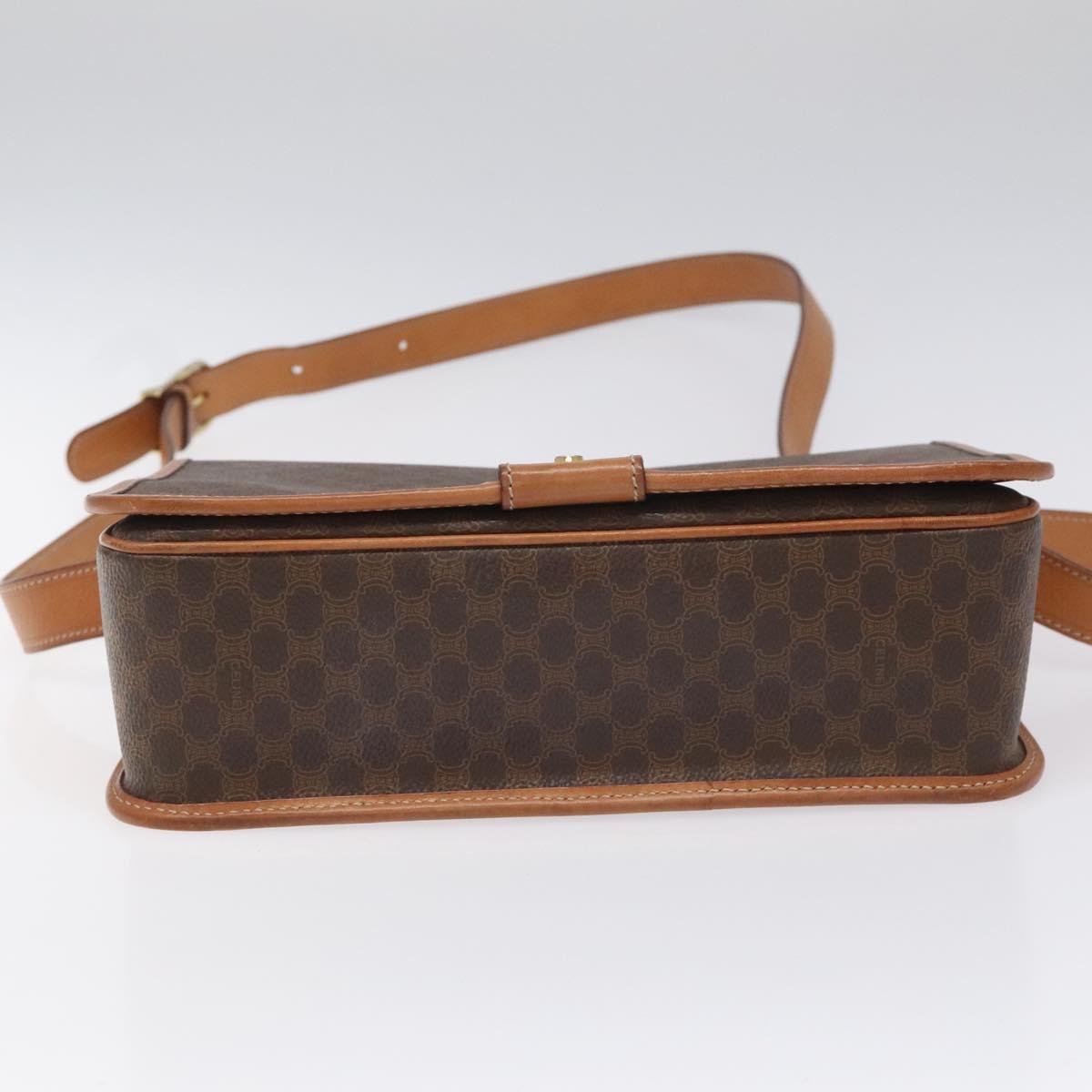 Céline Macadam Brown Canvas Shoulder Bag (Pre-Owned)