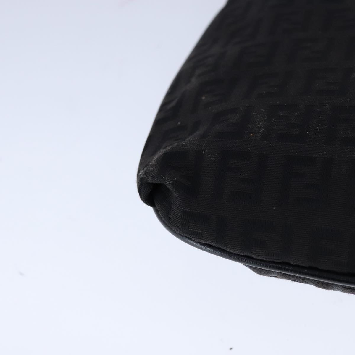 Fendi Mamma Baguette Black Canvas Shoulder Bag (Pre-Owned)
