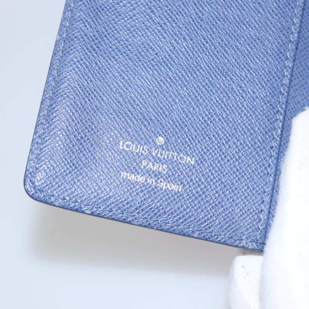 Louis Vuitton Agenda Pm Blue Leather Wallet (Pre-Owned)