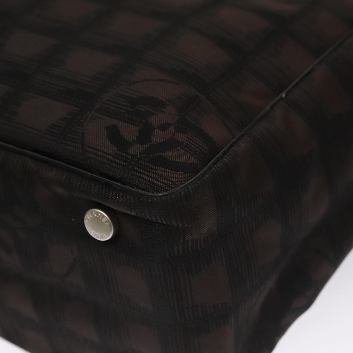 Chanel Travel Line Brown Synthetic Tote Bag (Pre-Owned)