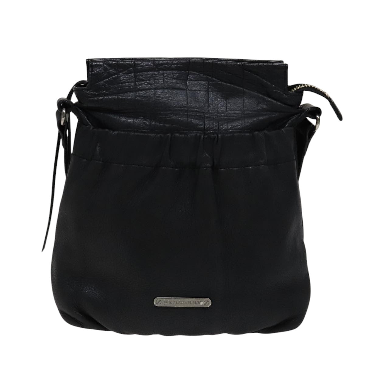 Burberry Black Leather Shoulder Bag (Pre-Owned)